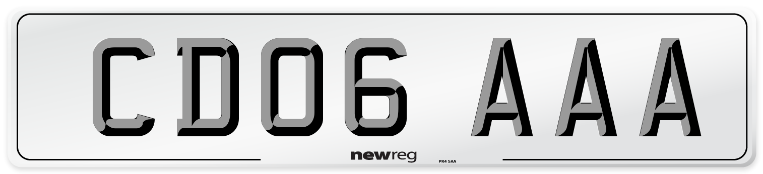 CD06 AAA Number Plate from New Reg